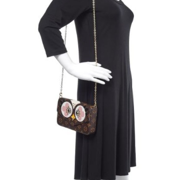 LOUIS VUITTON Monogram Lovely Birds Pochette Felicie Chain Wallet Purse - Picture 2 of 12